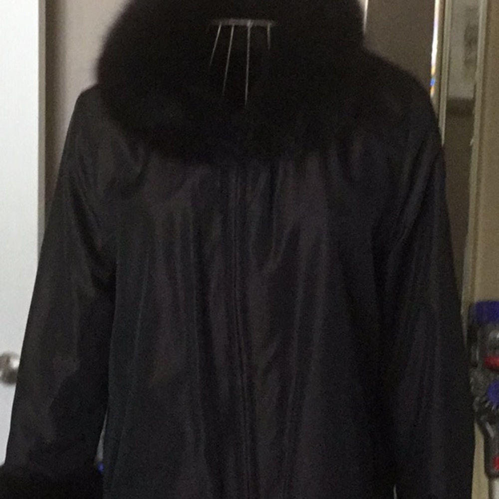Fur reversible jacket.